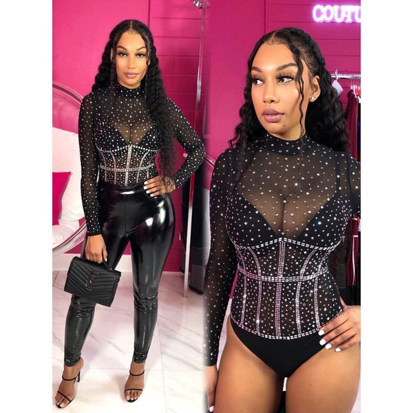 VK2161 sexy European and American hot diamond slim jumpsuit, nightclub pants