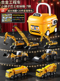 【cartoon bus storage box】construction vehicle 7-piece set