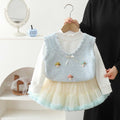 Girls' spring and autumn outfit set : new, stylish, and trendy spring fashion for baby girls and toddlers - tutu skirt three-piece set for little girls