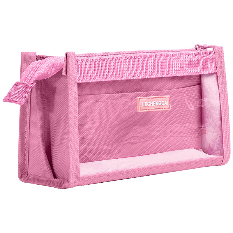 6-layer pencil bag, large-capacity stationery box, stationery bag, pencil case, high-value transparent super-energy storage bag, pencil bag.