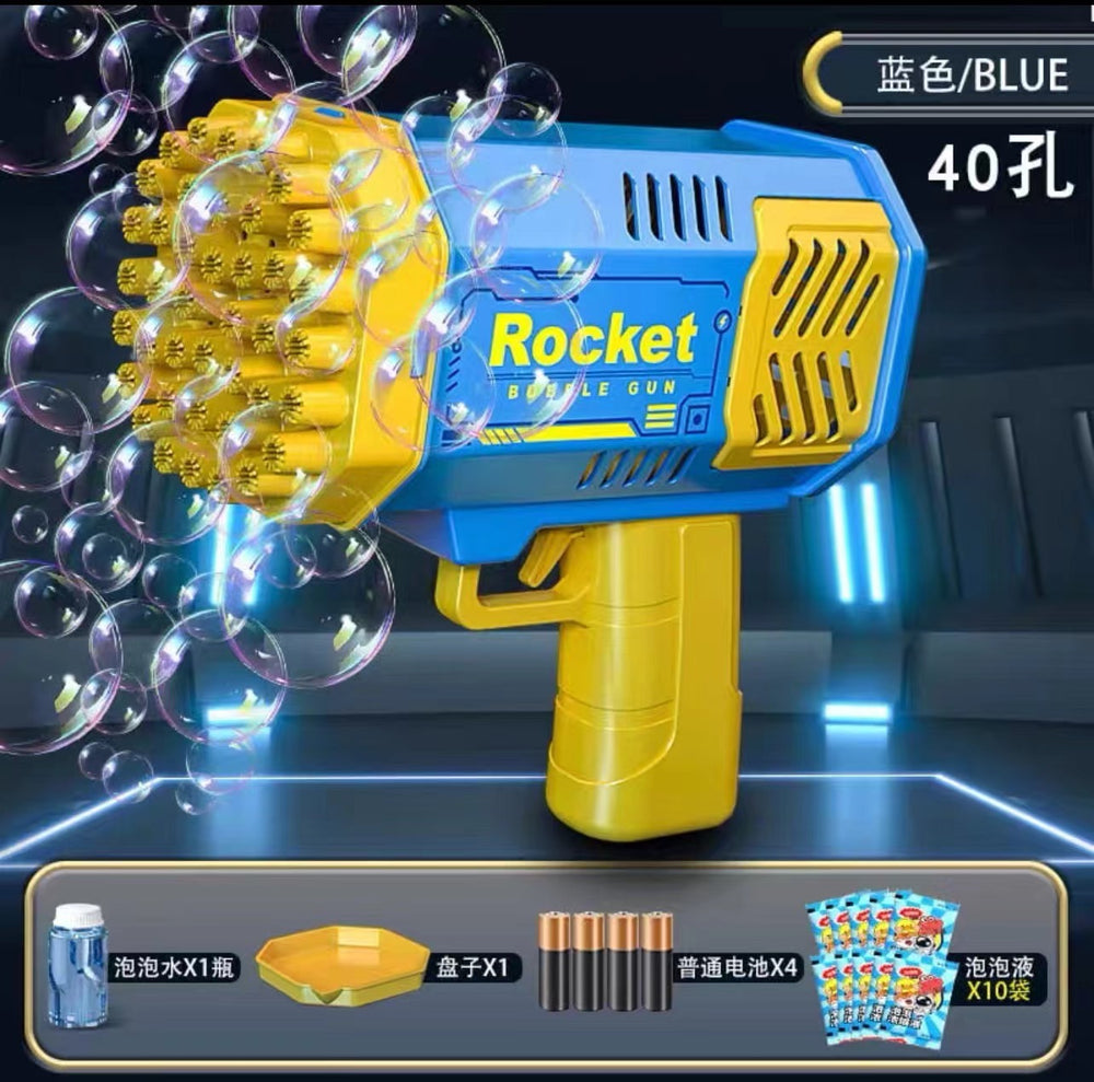 hot selling 40-hole space light bubble machine mini version gatling electric bubble blowing handheld kids toys