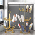 For home shoe drying handy gadget rotate multi-layer floor-standing iron balcony outdoor slipper shoe rack shelf multifunctional drying
