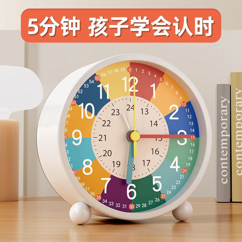 Early education alarm clock - student & kids' alarm - bedroom wake-up essential - creative cartoon alarm clock - rechargeable desktop alarm