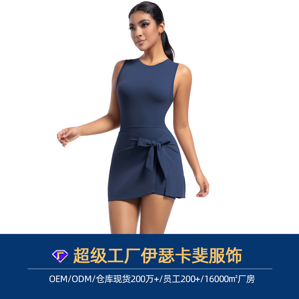 Customizable tennis skirt jumpsuit yoga outfit tank top all-in-one fitness wear golf dress breathable women's