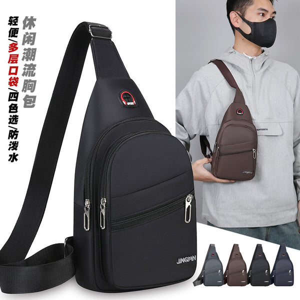 Wear-resistant waterproof breast bag New Korean version student backpack versatile casual messenger bag Oxford cloth large-capacity chest bag