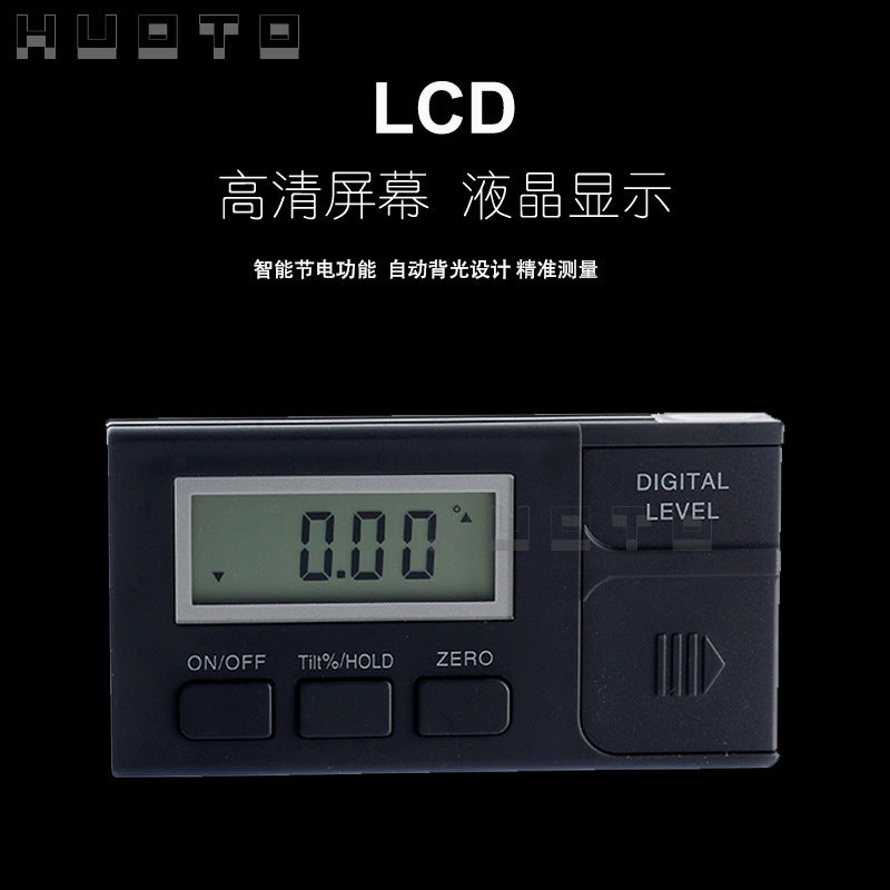 HUOTO 4 * 90 0.1 degree, expandable, mini tilt box, angle meter, double-sided magnetic force