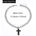 Cross pendant wholesale european and american cross-border dark necklace personalized punk diamond multi-layer combination chain clavicle chain