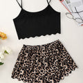 hot-selling new printing suspender tops leopard print printing shorts home clothes pure desire pajamas for women wholesale