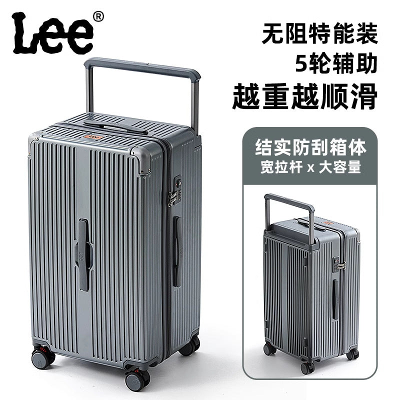 Lee wide tie rod 5 wheels luggage large capacity 28 inch checked box 37 minutes travel password box 20 inch trolley case