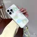 Suitable for apple 16promax love glitter imd soft girl mobile phone case iphone15 lace chain protective cover