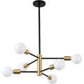 Nordic molecular ceiling lamp modern casual black gold spider lamp living room bedroom creative iron multi-head popular restaurant
