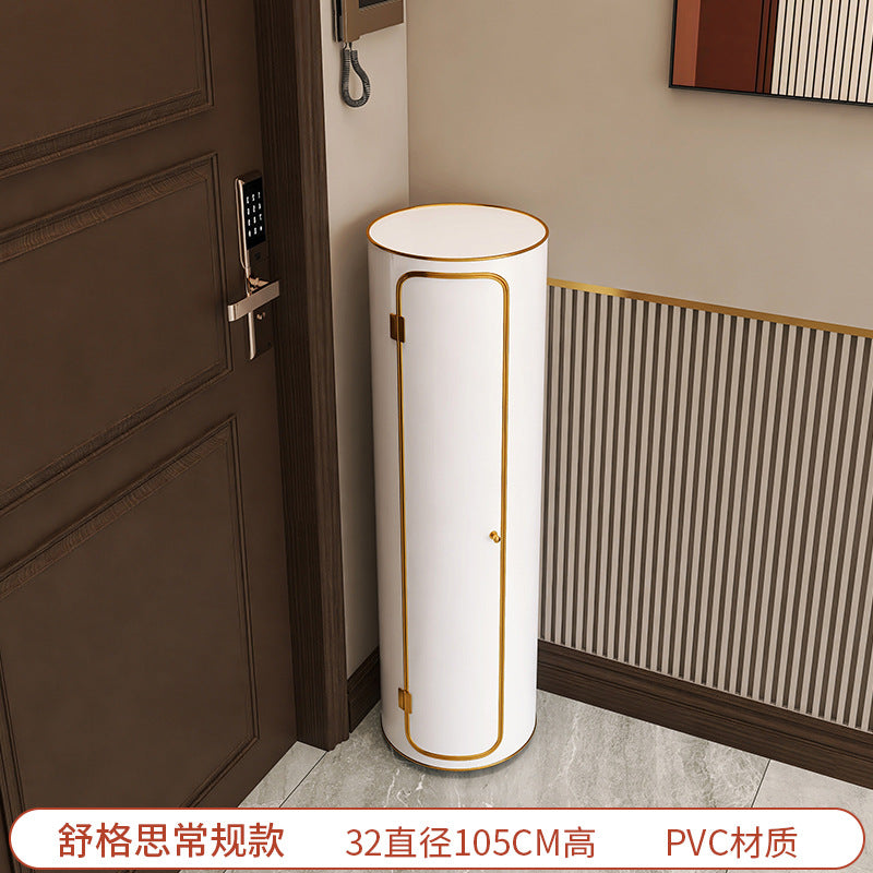 Rotating shoe cabinet household door 2025 new entry entrance entrance steel round multi-layer disinfection shoe rack