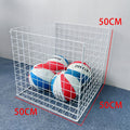 Wrought iron mesh storage basket - portable laundry hamper, organizer, shelf, fruit basket, basketball, yoga mat, and toy storage bin