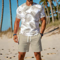 men's short-sleeve and shorts set, casual sportswear set, 3d printed cross-border hot seller, dropshipping available