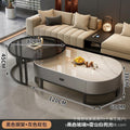 Coffee table accessible luxury oval living room modern for homecasual type rock slab popular glass tea table small apartment accessible luxury
