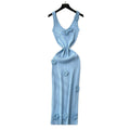 Goddess-style elegantsense of designstereo flower suspender v neck silmslimming look hip-hugging knittingdress2025 summer