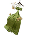 cross-border code  independent station 1688 vacation cut outhalterlongdress without accessories