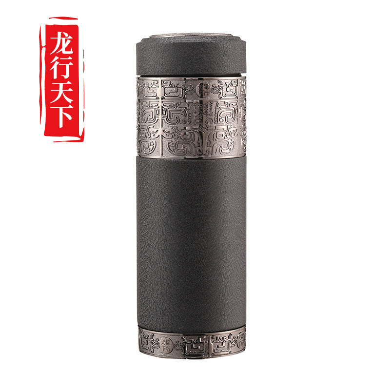 Double-layer vacuum intelligent business purple sand cup ceramic thermos cup office car gift water cup engraved logo