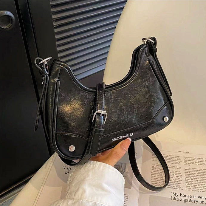 Cross-border bags bags women's high-end sense niche soft leather underarm bag chain shoulder bag trendy versatile commuter messenger bag