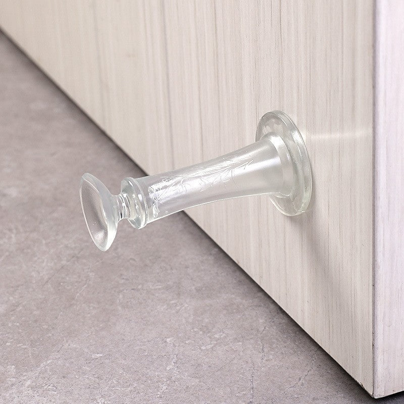 Door suction without punching new door stopper anti-collision silicone bathroom door fixed household strong magnetic silent door rear top door
