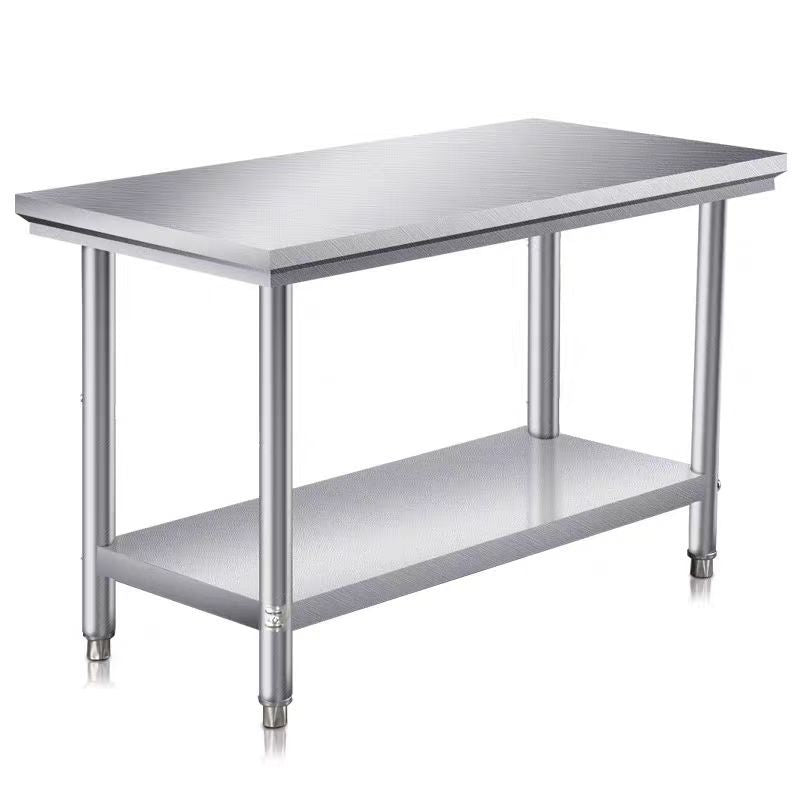 Stainless steel workbench Kitchen console Commercial console Kitchen chopping board Cutting table Multi-layer cutting table Storage table