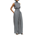 cross-border e-commerce european and american women's clothing: new summer fashion cotton linen sleeveless turtleneck long pants casual set for women