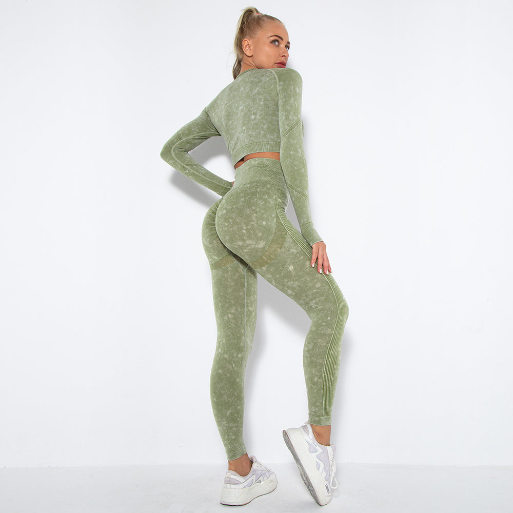 new arrival seamless washable smile yoga clothes suit outdoor sports fitness sexy butt yoga pants in stock