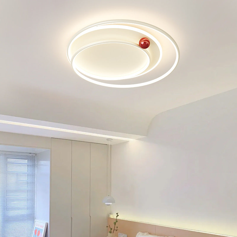 Warm cream wind master bedroom ceiling light modern simple creative small milk bean room light eye protection led study light