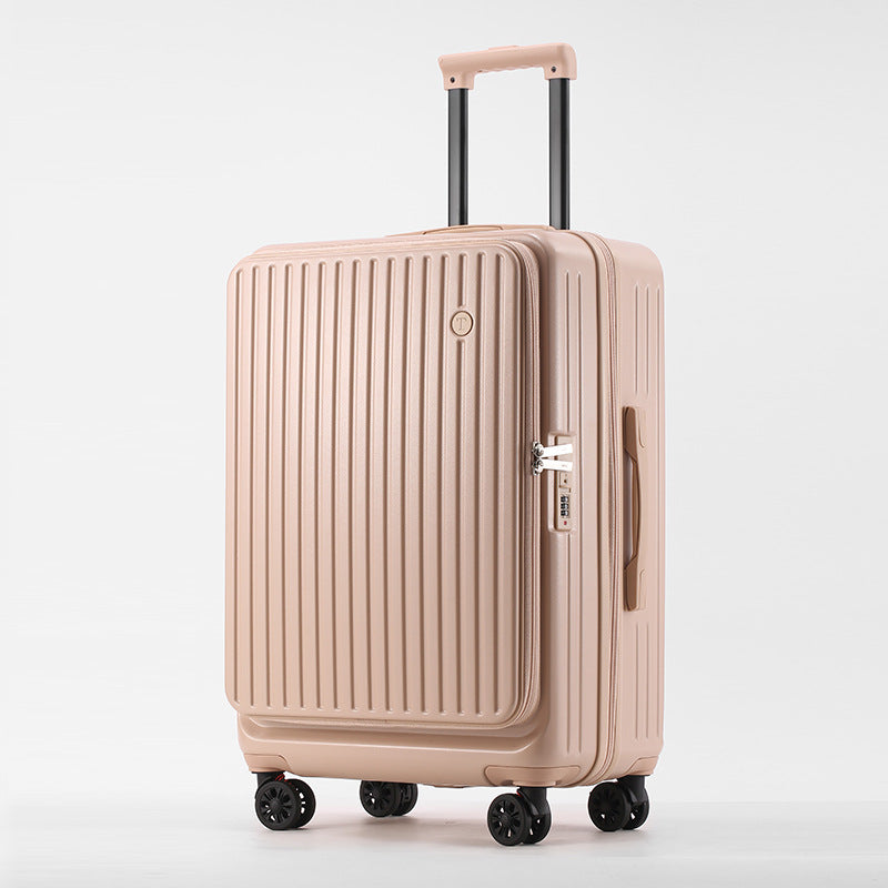 Side open expandable suitcase 24-inch ultra-light trolley case 20-inch boarding case three-piece suitcase password bag