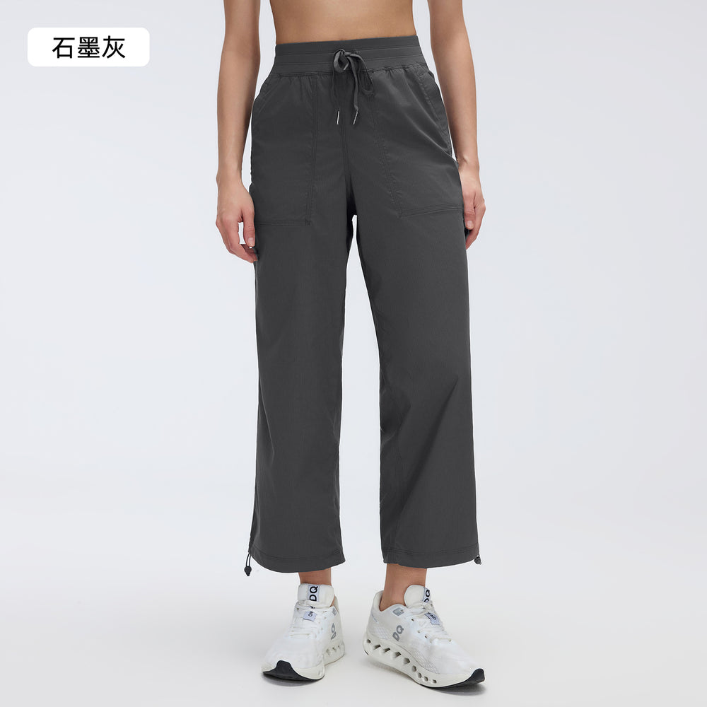 Summer quick-dry loose fit athletic pants women's joggers straight leg two-way casual pants outdoor running fitness pants d26052