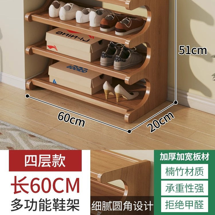 Simple shoe rack, small narrow door, household shoe cabinet, rental house, dormitory, multi-functional storage artifact, space-saving shelf
