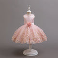 European and american style new girls' formal dress - beaded embroidered mesh tutu skirt - girls' dress - children's performance dress