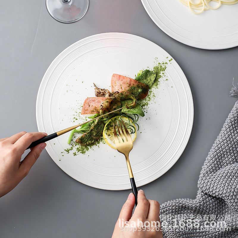 Creative western-style steak plate, hotel pasta plate, restaurant & home dessert presentation plate, western steak plate