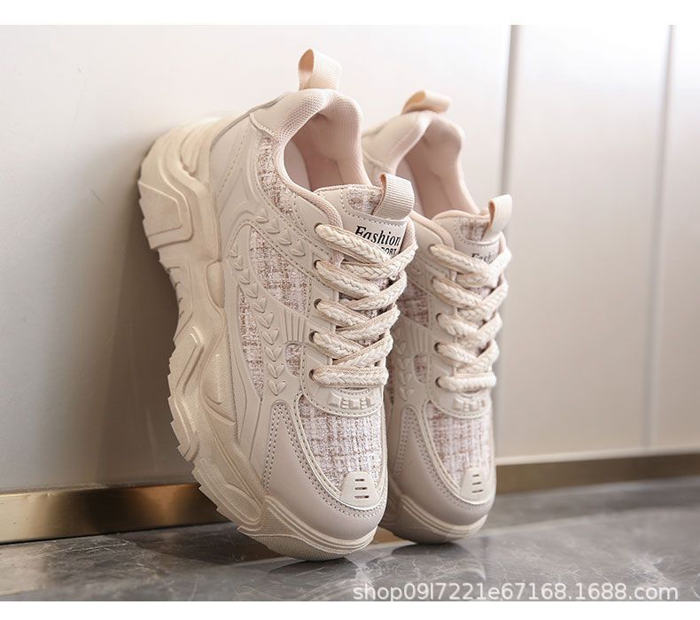 Sports women's shoes 2025 new autumn fashion Korean version single shoes casual platform shoes children running lace-up dad shoes