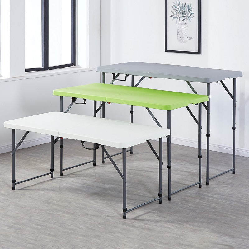 Foldable table stall outdoor portable simple for home plastic study desk bench table rectangular dining table