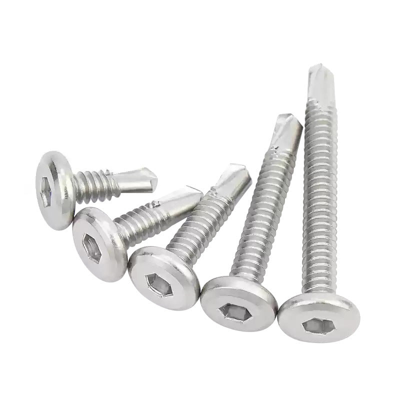 410 stainless steel chamfered hexagonal drill tail screw beveled self-drilling drill tail wire self-tapping dovetail wire M5.5/M6.3