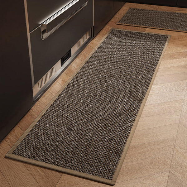 Kitchen special floor mat, imitation linen woven pattern, water-absorbing, anti-dirty, anti-fouling and anti-skid foot mat, oil-absorbing mat at the door