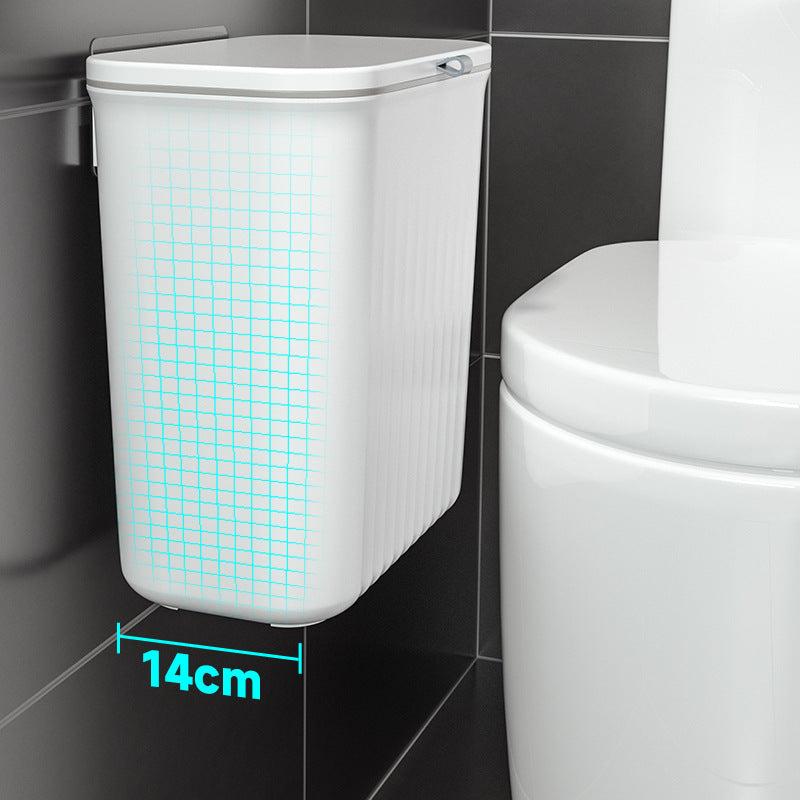 Bathroom trash can toilet for home with lid wall-mounted slit kitchen special bucket bathroom flip-top cylinder