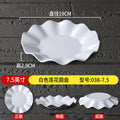 Melamine plate commercial hotel restaurant lace round plate resistant to falling cooking hot dish plate hotel creative cold dish snack plate