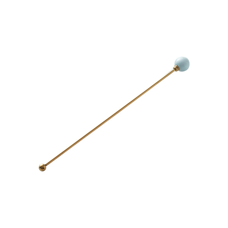 304 stainless steel tea & coffee stirring rods - multi-colored dessert picks - high-value ceramic handle milk frothing sticks - wholesale