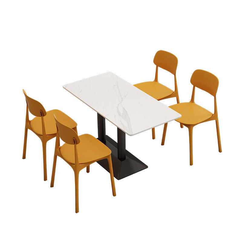 Company staff canteen catering snacks fast food restaurant dining table and chair commercial combination powder shop noodle shop restaurant restaurant school