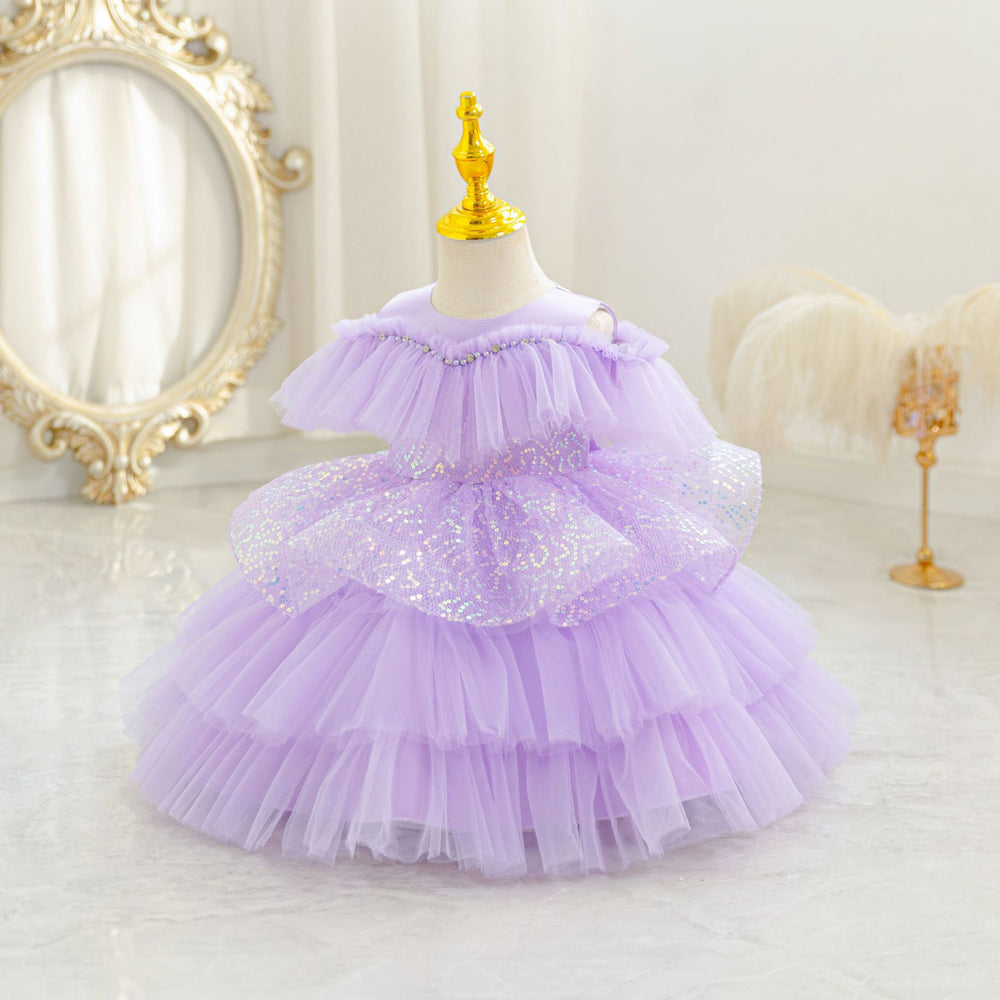 Ready-to-ship toddler & kids' sequin princess dress - perfect for baby girls' birthday parties & special occasions