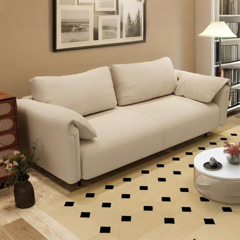 Sofa living room small apartment 2026 new arrival rental room double three-person rest area elephant ears lazy fabric sofa