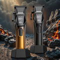 Professional hair clipper with adjustable blades, digital display, quick charge, hair cutting & trimming, salon-grade electric clipper