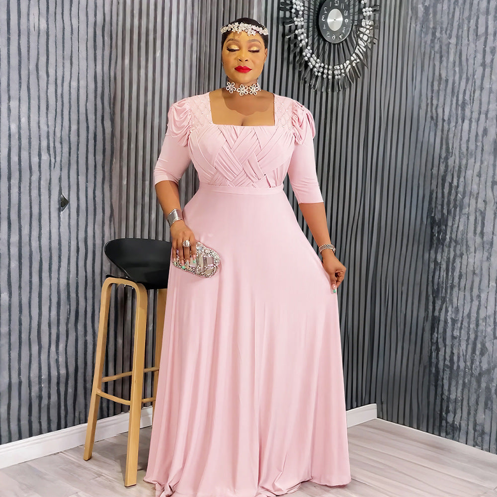 hot diamond fashiondress african export  plus size women's clothing fashion bridesmaid dress