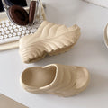 2025 new eva high heel slippers, fashionable chunky sole trendy slippers, 10cm women's slippers for outdoor wear, in-stock ins style