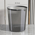 Transparent trash can - large capacity, with pressure ring, for home, living room, modern kitchen, bathroom, bedroom, and office