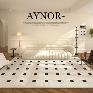 Diatom silk rug - new  living room & bedroom bedside mat - waterproof, stain-resistant, wipeable, premium cream style, easy to care for