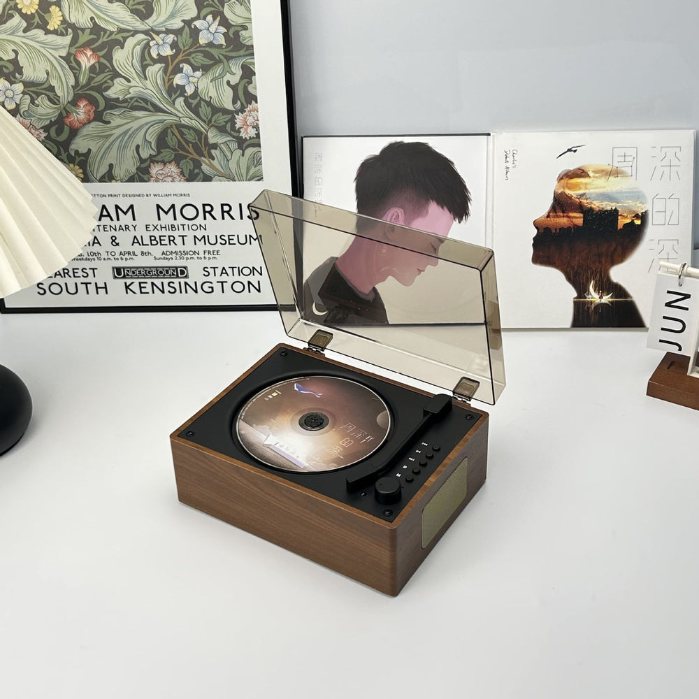 Bayin box 2025 cd player retro usb all-in-one speaker album disc music player two-way bluetooth