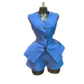 European and american cross-border women's clothing  summer new arrival: casual chic v-neck sleeveless vest top and high-waisted shorts set